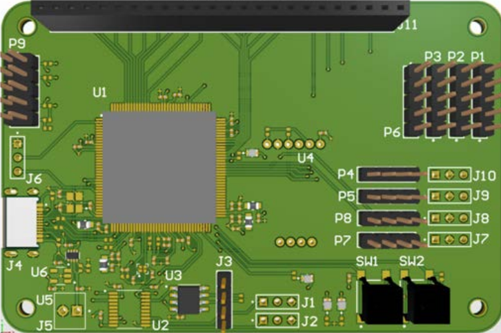 The logic board.