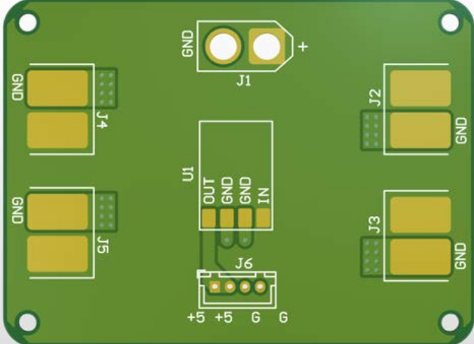 The power distribution board.